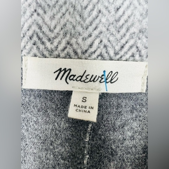 MADEWELL Stanza Herringbone GRAY Wool Blend Coat Jacket size S - Picture 10 of 11